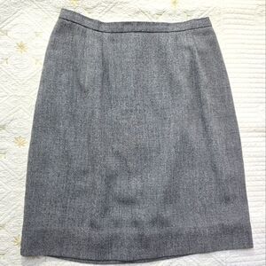Vintage Gray Pencil Skirt Size 12 Office Siren Lined Career Workwear Academia